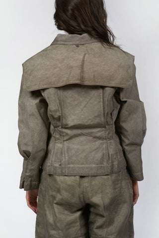 Fitted Jacket with Pleats and Front Zip - Baci Fashion