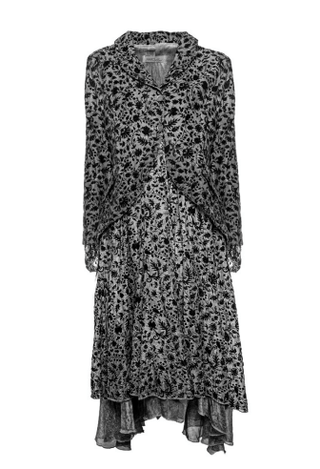 Flocked Blazer Dress - Baci Fashion