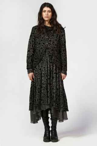 Flocked Blazer Dress - Baci Fashion