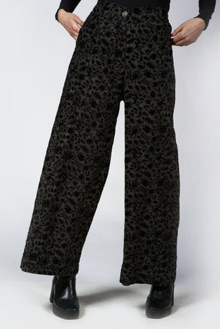 Flocked Palazzo Pants - Baci Fashion