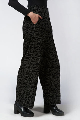 Flocked Palazzo Pants - Baci Fashion