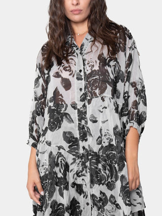 Floral Asymmetrical Shirtdress Baci Fashion Floral Asymmetrical Shirtdress Baci Fashion