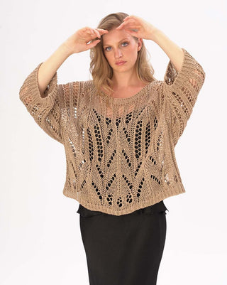 Handmade Fishnet Long Sleeve Shirt - Baci Fashion