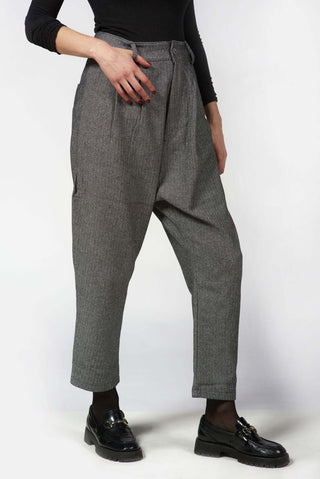 Herringbone Low - Crotch Pants - Baci Fashion