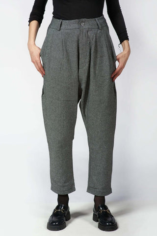 Herringbone Low - Crotch Pants - Baci Fashion