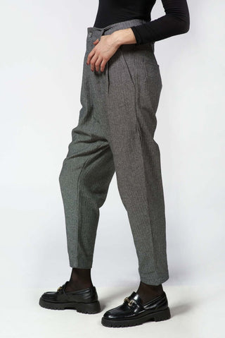 Herringbone Low - Crotch Pants - Baci Fashion