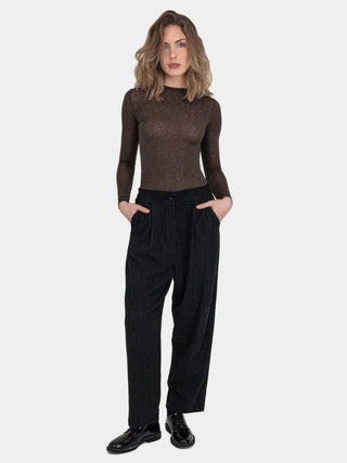 Herringbone Palazzo Trousers - Baci Fashion