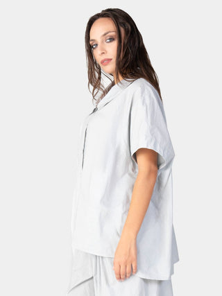 Hi Lo Drop Shoulder Organic Cotton Shirt - Baci Fashion