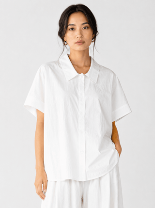 Hi Lo Drop Shoulder Organic Cotton Shirt - Baci Fashion