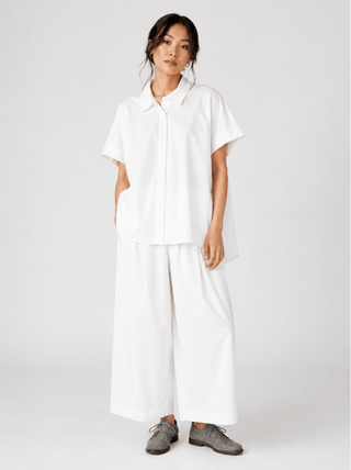 Hi Lo Drop Shoulder Organic Cotton Shirt - Baci Fashion