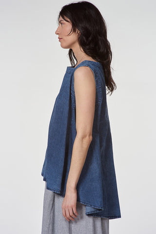 Hi - Lo V - Neck Tank with Short Sleeves - Baci Fashion