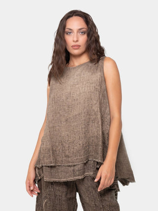 High Low Tank with Split Back - Baci Fashion