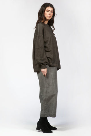 High Waist Pants with Front Buttons - Baci Fashion