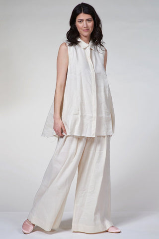 High-Waisted Pleated Pants