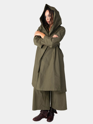 Hooded Zip Mid Length Cotton Jacket - Baci Fashion