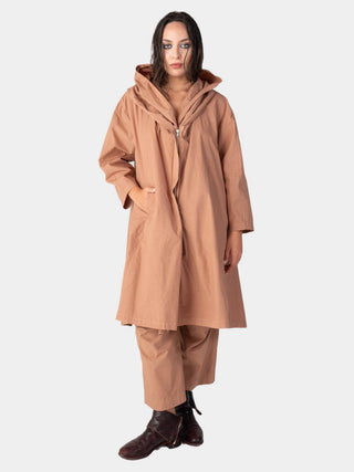 Hooded Zip Mid Length Cotton Jacket - Baci Fashion