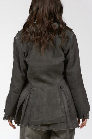 Jacket with Slits and Silky Underlay - Baci Fashion