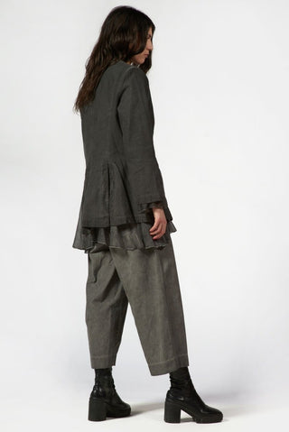 Jacket with Slits and Silky Underlay - Baci Fashion