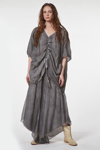 Kimono Tunic with Front Drawstring - Baci Fashion