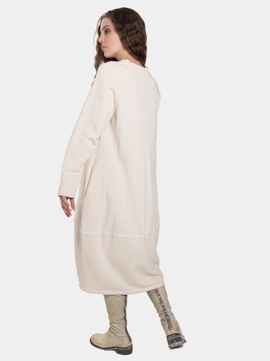 Knit Collar Midi Sweatshirt Dress Baci Fashion Knit Collar Midi Sweatshirt Dress Baci Fashion