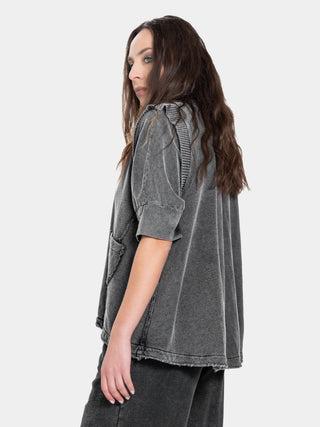 Knit Vest with Topstitched Pockets - Baci Fashion