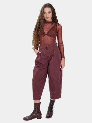 Lace-Up High Waist Trousers - Baci Fashion