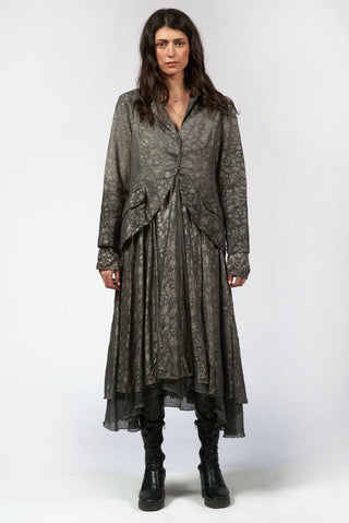 Laminated Blazer Dress - Baci Fashion