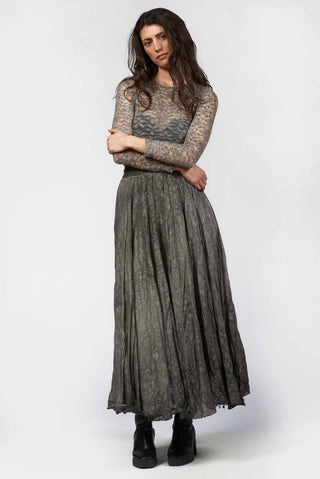 Laminated Circle Skirt - Baci Fashion