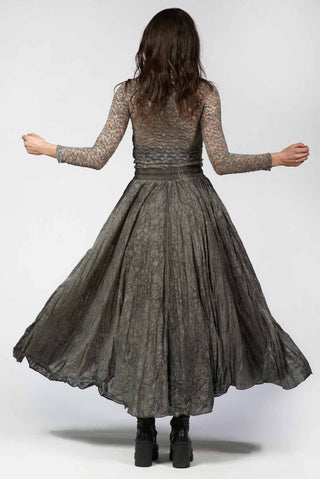 Laminated Circle Skirt - Baci Fashion