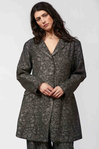 Laminated Long Jacket - Baci Fashion