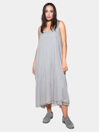 Layered V - Neck Organic Cotton Maxi Dress - Baci Fashion