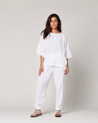 linen-drop-shoulder-tee-white by baci fashion
