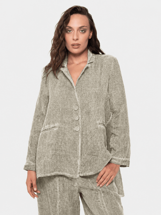 Linen-Muslin Swing Jacket - Baci Fashion