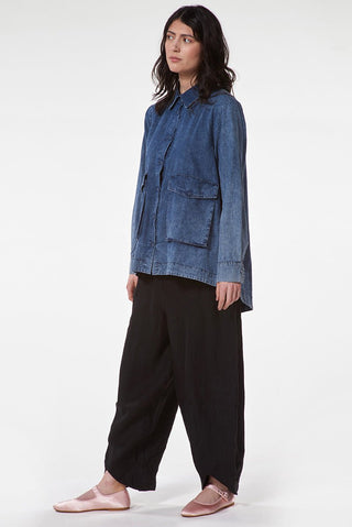 Linen Pants with Front Slit - Baci Fashion