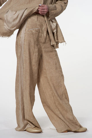 Long Pants with Satin Side Bands - Baci Fashion