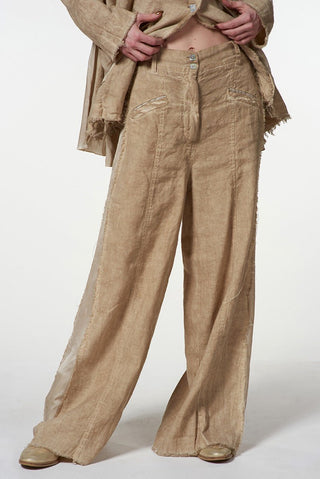 Long Pants with Satin Side Bands - Baci Fashion
