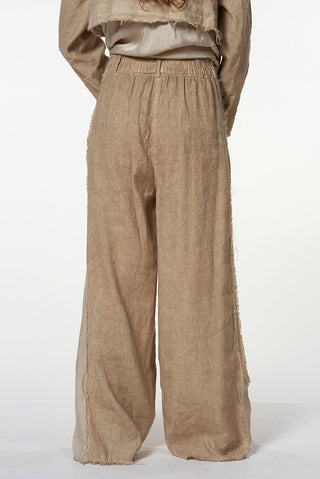 Long Pants with Satin Side Bands - Baci Fashion