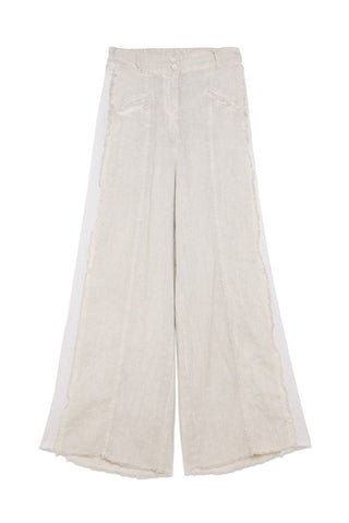 Long Pants with Satin Side Bands - Baci Fashion