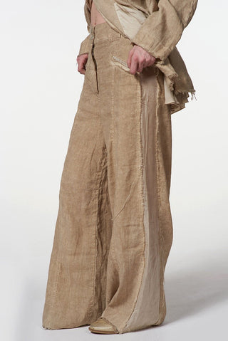 Long Pants with Satin Side Bands - Baci Fashion