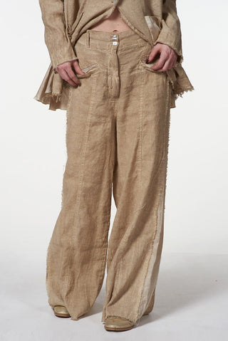 Long Pants with Satin Side Bands - Baci Fashion