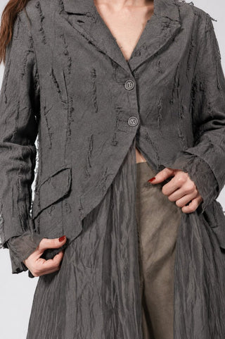 Long-Pile Needled Blazer Dress - Baci Fashion