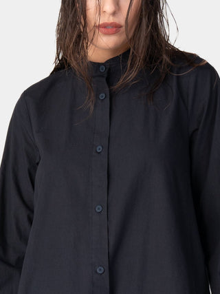 Long Sleeve Button Up Cotton Shirt-Dress - Baci Fashion