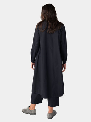 Long Sleeve Button Up Cotton Shirt-Dress - Baci Fashion