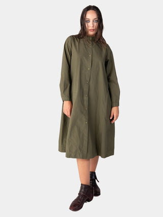 Long Sleeve Button Up Cotton Shirt - Dress - Baci Fashion