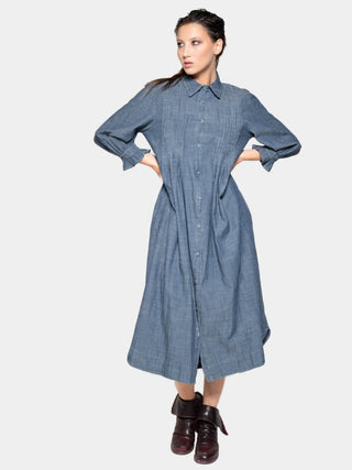 Long Sleeve Button Up Shirt Dress - Baci Fashion