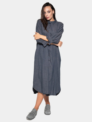 Long Sleeve Button Up Shirt Dress - Baci Fashion