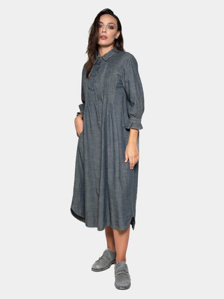 Long Sleeve Button Up Shirt Dress - Baci Fashion