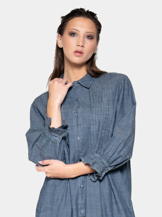 Long Sleeve Button Up Shirt Dress - Baci Fashion