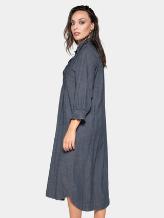 Long Sleeve Button Up Shirt Dress - Baci Fashion