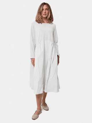 Long Sleeve Cotton Midi Poplin Dress - Baci Fashion